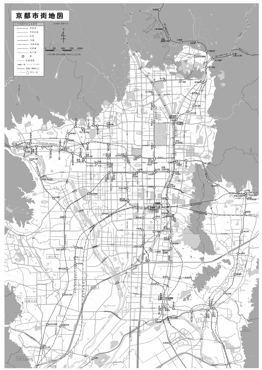 京都市街白地図を改訂しました。 | 京学ラボWEB